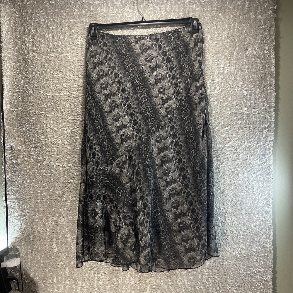 Metrowear Pull On Midi Skirt Women's Xl Snake Print Flowy Bohemian Y2K Witchy